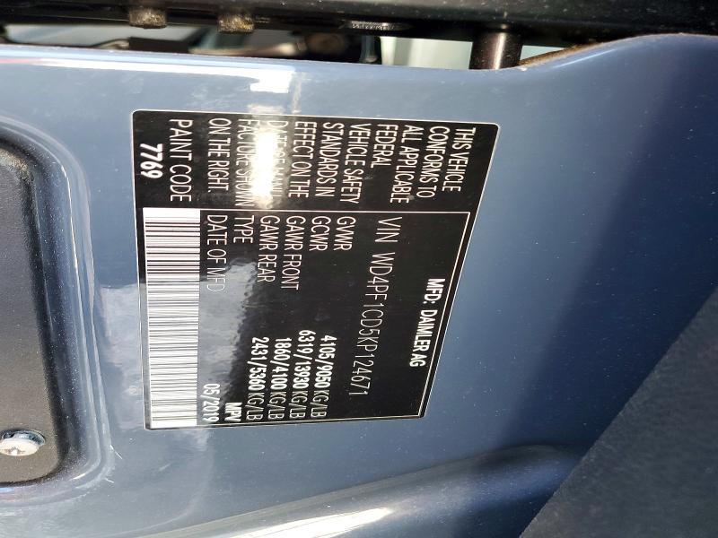 Aukcja sprzedaży 2019 Mercedes-benz Sprinter, vin: WD4PF1CD5KP124671, numer aukcji: 62226086