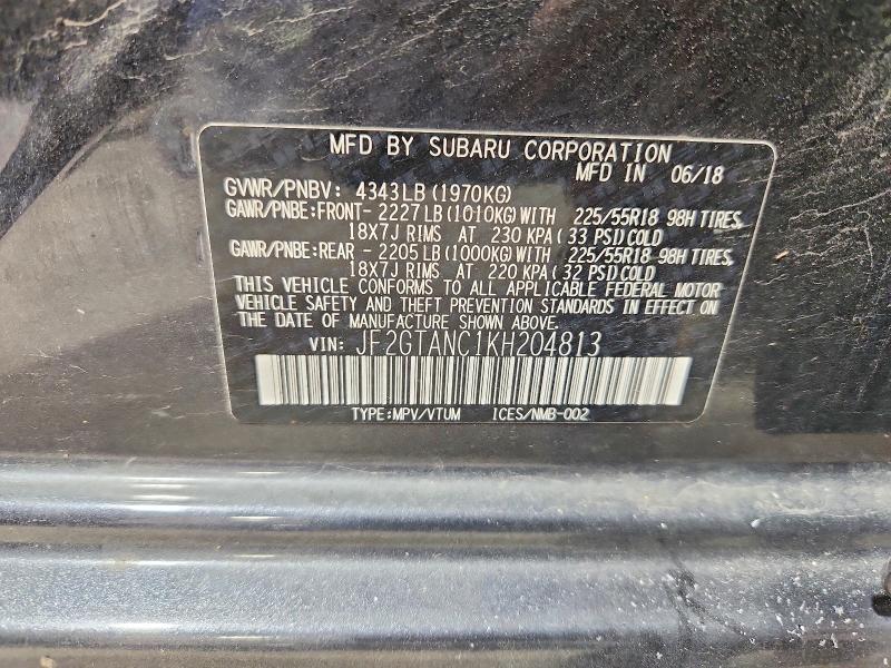 Продажа на аукционе авто 2019 Subaru Crosstrek, vin: JF2GTANC1KH204813, номер лота: 62214266
