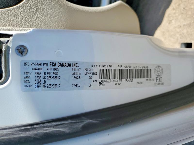 Aukcja sprzedaży 2016 Dodge Grand Caravan, vin: 2C4RDGBG0GR139463, numer aukcji: 59647316