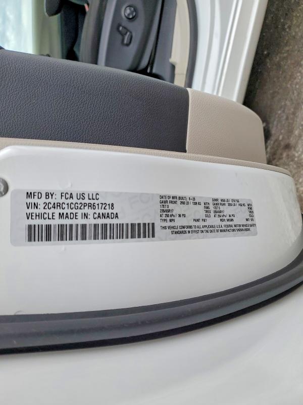 Продажа на аукционе авто 2023 Chrysler Voyager, vin: 2C4RC1CG2PR617218, номер лота: 60871626