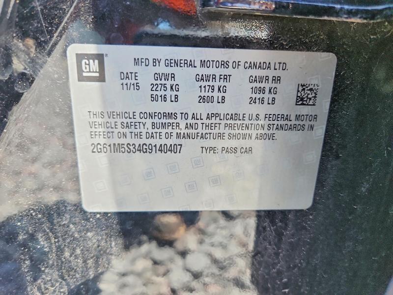 Aukcja sprzedaży 2016 Cadillac Xts, vin: 2G61M5S34G9140407, numer aukcji: 60740556