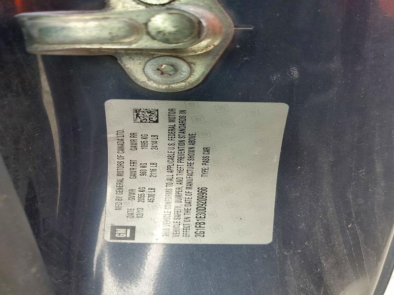 61013596 :رقم المزاد ، 2G1FB1E30D9209966 vin ، 2013 Chevrolet Camaro مزاد بيع