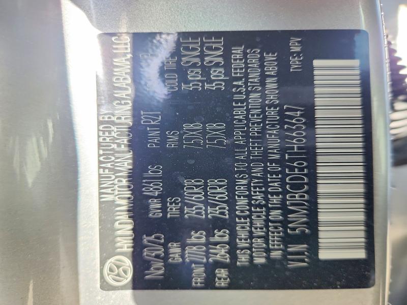 2026 Hyundai Tucson მანქანა იყიდება აუქციონზე, vin: 5NMJBCDE6TH663647, აუქციონის ნომერი: 62338676
