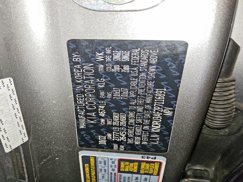 56189666 :رقم المزاد ، KNDPU3AF2P7116891 vin ، 2023 Kia Sportage مزاد بيع