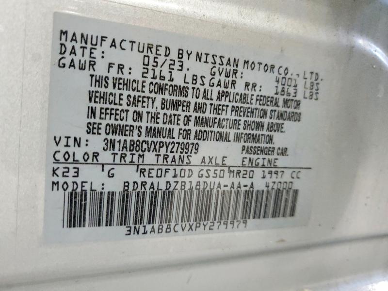 Продажа на аукционе авто 2023 Nissan Sentra, vin: 3N1AB8CVXPY279979, номер лота: 61800806