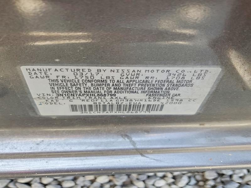 Aukcja sprzedaży 2017 Nissan Versa, vin: 3N1CN7APXHL868799, numer aukcji: 59837886