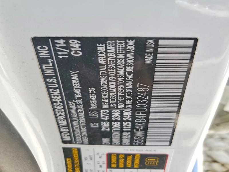 Продажа на аукционе авто 2015 Mercedes-benz C, vin: 55SWF4KB4FU032487, номер лота: 61565536