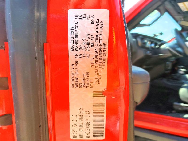 Aukcja sprzedaży 2021 Jeep Wrangler, vin: 1C4HJXAG5MW626425, numer aukcji: 60615446