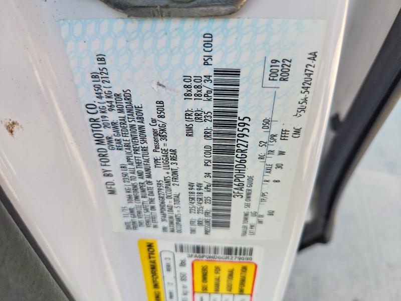 Aukcja sprzedaży 2016 Ford Fusion, vin: 3FA6P0HD6GR279595, numer aukcji: 61967266