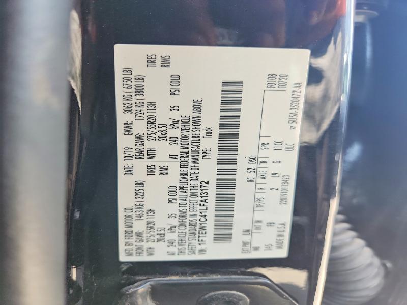 63203226 :رقم المزاد ، 1FTEW1C41LFA13172 vin ، 2020 Ford F150 مزاد بيع