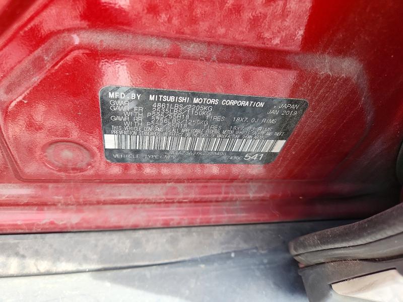 Продаж на аукціоні авто 2019 Mitsubishi Outlander, vin: JA4AZ3A3XKZ039403, номер лоту: 61976796
