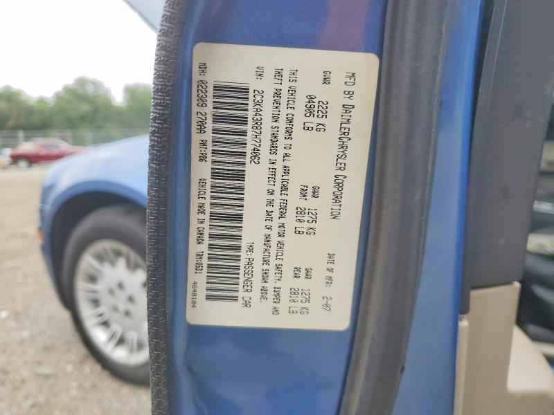 Aukcja sprzedaży 2007 Chrysler 300, vin: 2C3KA43R87H774062, numer aukcji: 61878616