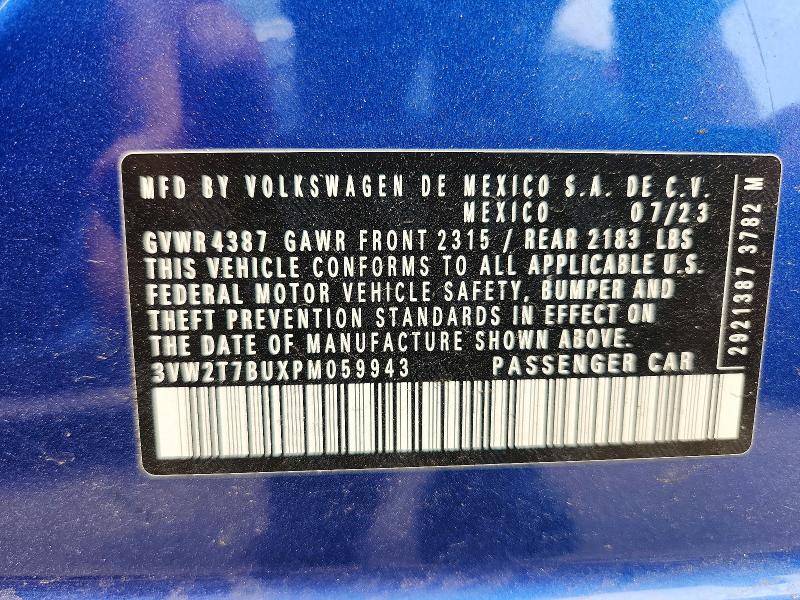Продаж на аукціоні авто 2023 Volkswagen Jetta, vin: 3VW2T7BUXPM059943, номер лоту: 61290326
