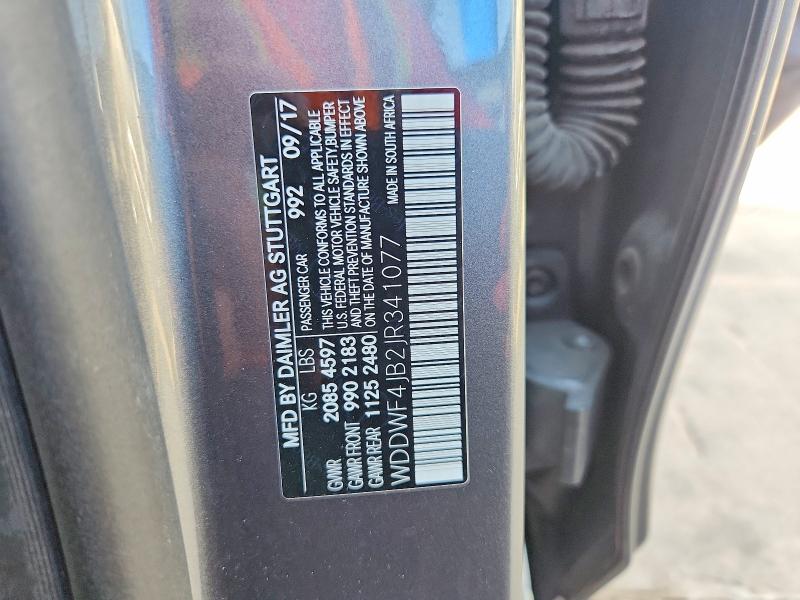 2018 Mercedes-benz C მანქანა იყიდება აუქციონზე, vin: WDDWF4JB2JR341077, აუქციონის ნომერი: 60756226