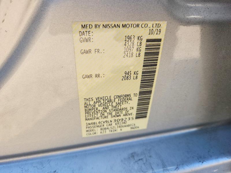 62514536 :رقم المزاد ، 1N4BL4CV9LN309235 vin ، 2020 Nissan Altima مزاد بيع