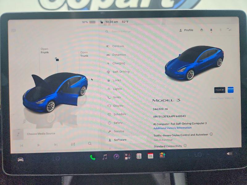 Продаж на аукціоні авто 2023 Tesla Model 3, vin: 5YJ3E1EA4PF449943, номер лоту: 62235336