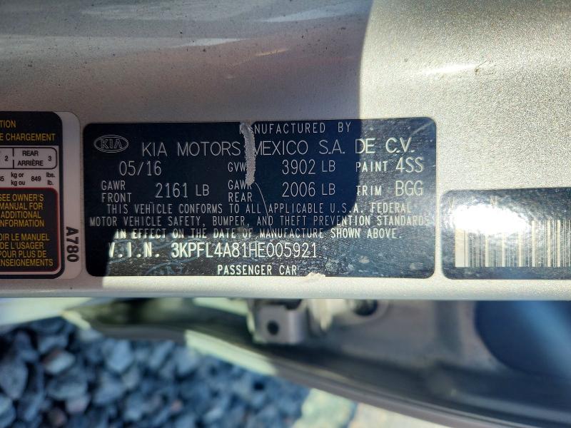Продаж на аукціоні авто 2017 Kia Forte, vin: 3KPFL4A81HE005921, номер лоту: 59860656