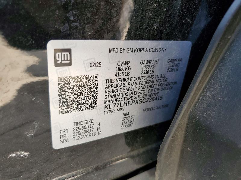 Aukcja sprzedaży 2025 Chevrolet Trax, vin: KL77LHEPXSC238415, numer aukcji: 60889596