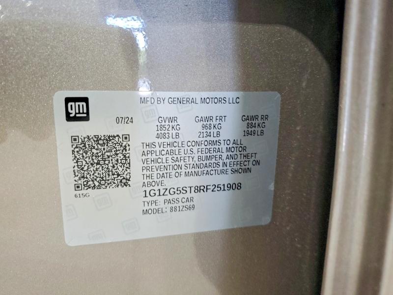 Продаж на аукціоні авто 2024 Chevrolet Malibu, vin: 1G1ZG5ST8RF251908, номер лоту: 63593896