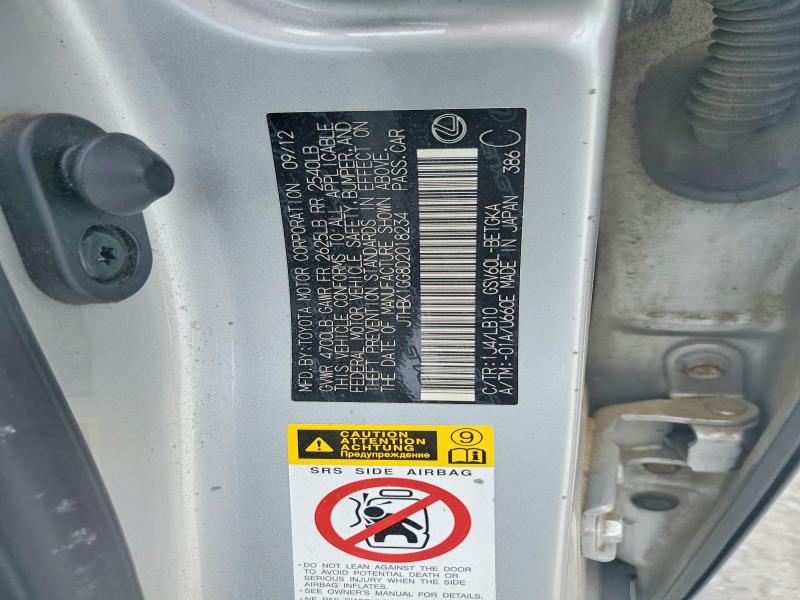 62228286 :رقم المزاد ، JTHBK1GG8D2018234 vin ، 2013 Lexus Es مزاد بيع