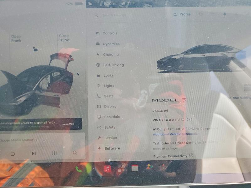 59258846 :رقم المزاد ، 5YJ3E1EA4RF824247 vin ، 2024 Tesla Model 3 مزاد بيع