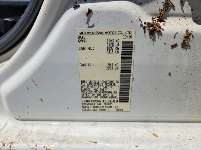 Продаж на аукціоні авто 2021 Nissan Altima, vin: 1N4BL4BV9MN313689, номер лоту: 59803366