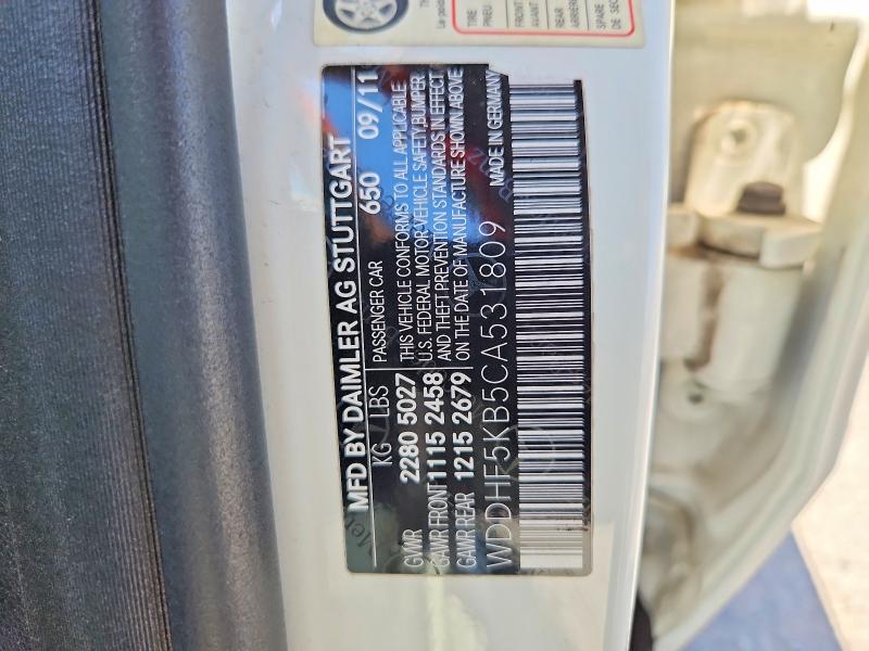 Aukcja sprzedaży 2012 Mercedes-benz E, vin: WDDHF5KB5CA531809, numer aukcji: 62890956