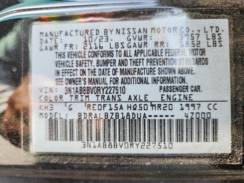 Продажа на аукционе авто 2024 Nissan Sentra, vin: 3N1AB8BV0RY227510, номер лота: 61799196