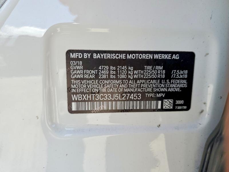 Продаж на аукціоні авто 2018 Bmw X1, vin: WBXHT3C33J5L27453, номер лоту: 61148606