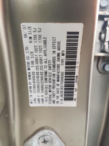 Продаж на аукціоні авто 2007 Honda Cr-v, vin: JHLRE38377C066680, номер лоту: 60934026