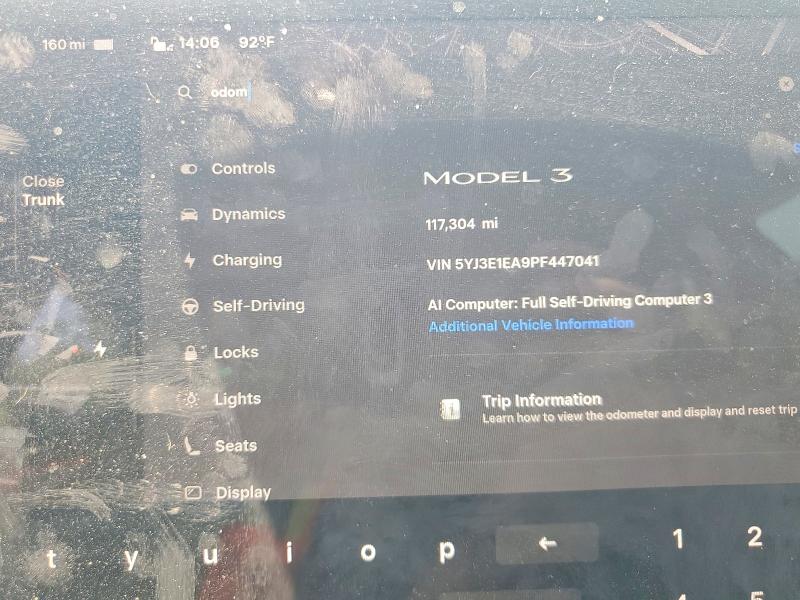 Aukcja sprzedaży 2023 Tesla Model 3, vin: 5YJ3E1EA9PF447041, numer aukcji: 59537436