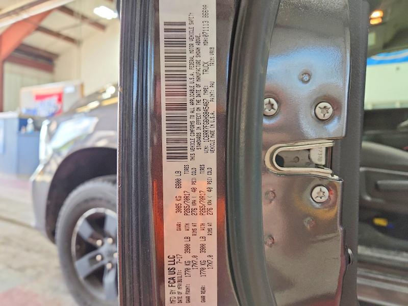 61682376 :رقم المزاد ، 1C6RR7FG6HS845467 vin ، 2017 Ram 1500 مزاد بيع