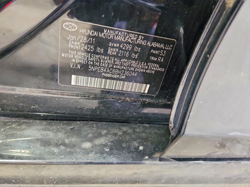 Aukcja sprzedaży 2011 Hyundai Sonata, vin: 5NPEB4AC6BH236044, numer aukcji: 60358726