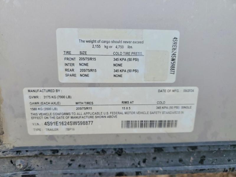 Aukcja sprzedaży 2025 Sawyer Unknown, vin: 4S91E1624SW598877, numer aukcji: 76292455