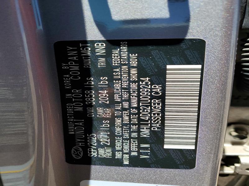 62840666 :رقم المزاد ، KMHLL4DG2TU099254 vin ، 2026 Hyundai Elantra مزاد بيع
