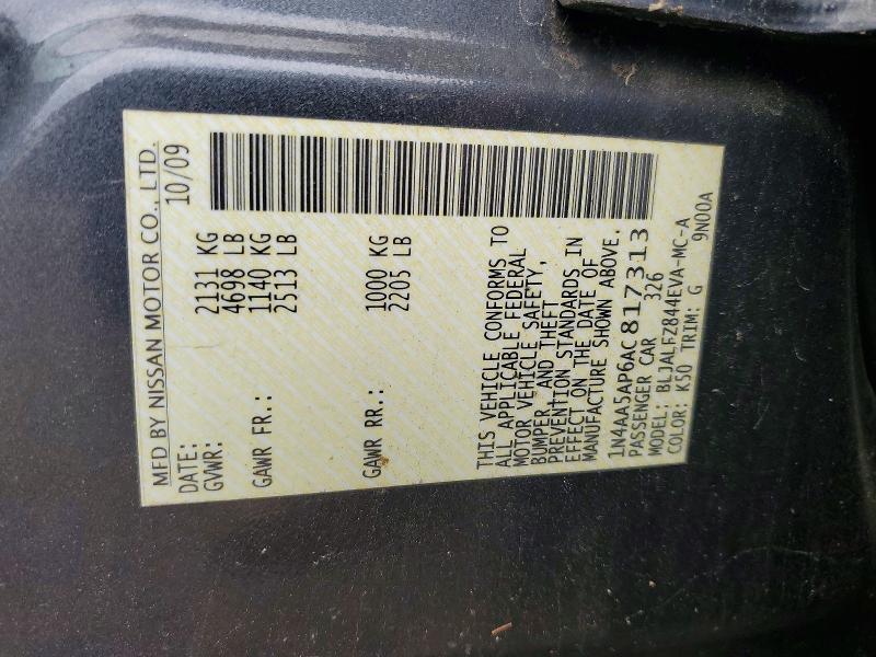 Aukcja sprzedaży 2010 Nissan Maxima, vin: 1N4AA5AP6AC817313, numer aukcji: 62033386