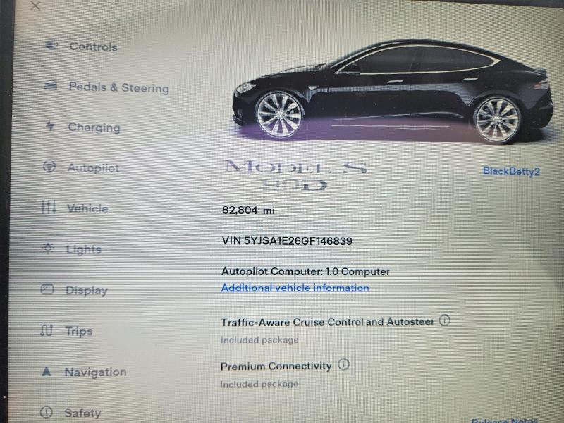 Продажа на аукционе авто 2016 Tesla Model S, vin: 5YJSA1E26GF146839, номер лота: 60360046