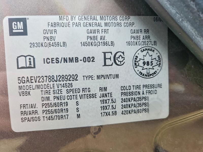 Продажа на аукционе авто 2008 Buick Enclave, vin: 5GAEV23788J289292, номер лота: 60077856