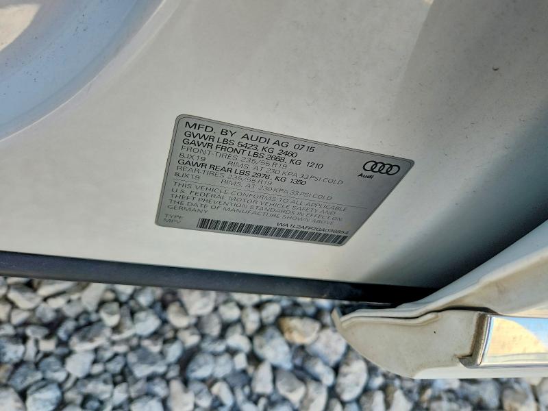 Продажа на аукционе авто 2016 Audi Q5, vin: WA1L2AFP2GA036854, номер лота: 62917186