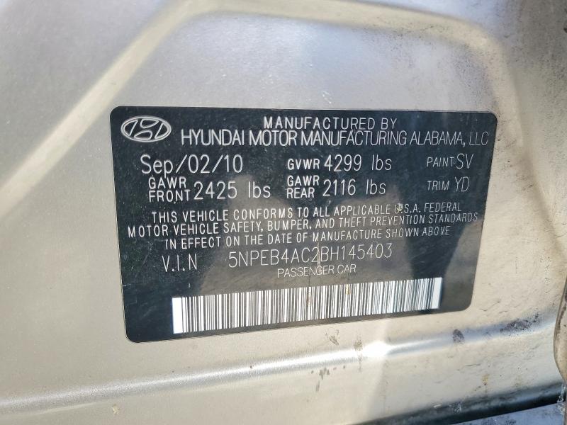 Продажа на аукционе авто 2011 Hyundai Sonata, vin: 5NPEB4AC2BH145403, номер лота: 61363056