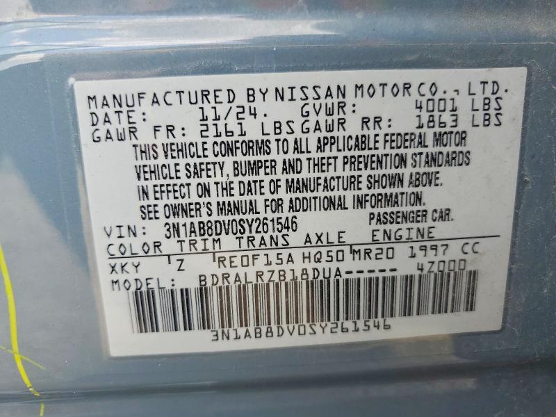61151706 :رقم المزاد ، 3N1AB8DV0SY261546 vin ، 2025 Nissan Sentra مزاد بيع