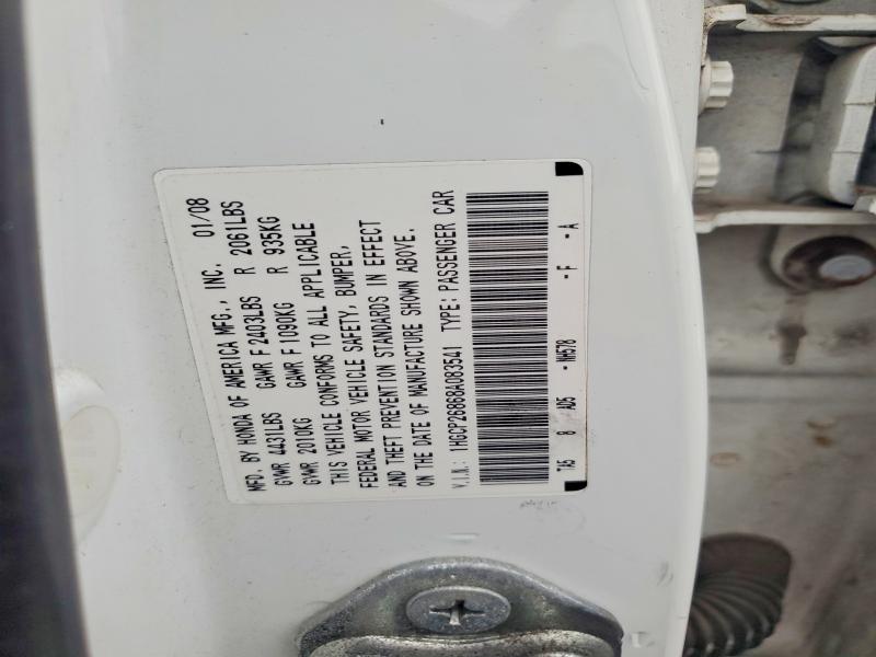 2008 Honda Accord მანქანა იყიდება აუქციონზე, vin: 1HGCP26868A083541, აუქციონის ნომერი: 61540936