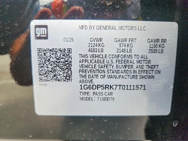 Продажа на аукционе авто 2026 Cadillac Ct5, vin: 1G6DP5RK7T0111571, номер лота: 59648306