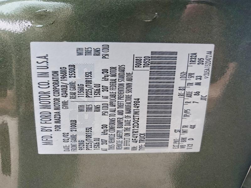 Продажа на аукционе авто 2002 Mazda B2300, vin: 4F4YR12D02TM14984, номер лота: 59553656