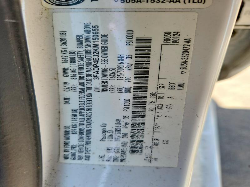 Продажа на аукционе авто 2019 Ford Fiesta, vin: 3FADP4EJ2KM150655, номер лота: 59182836
