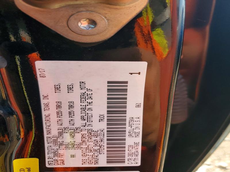 56194756 :رقم المزاد ، 5TFEM5F19HX122141 vin ، 2017 Toyota Tundra مزاد بيع