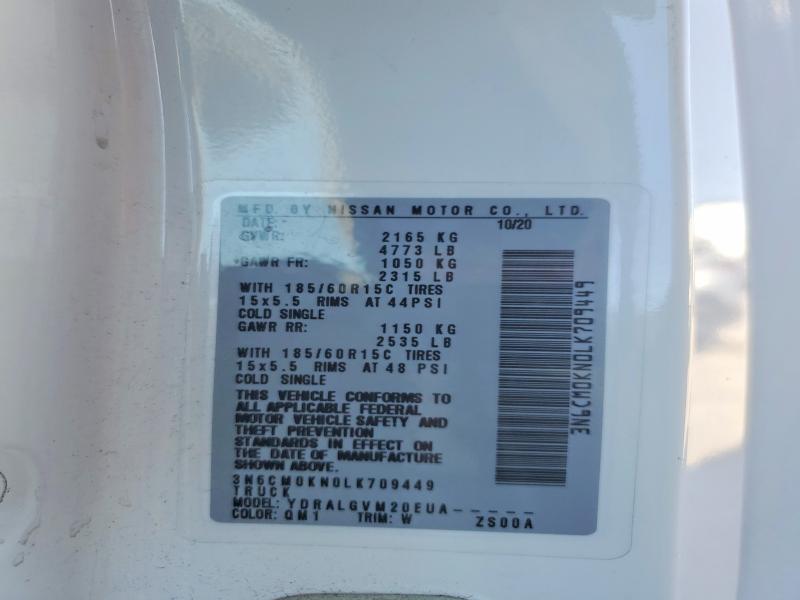 60699686 :رقم المزاد ، 3N6CM0KN0LK709449 vin ، 2020 Nissan Nv200 مزاد بيع
