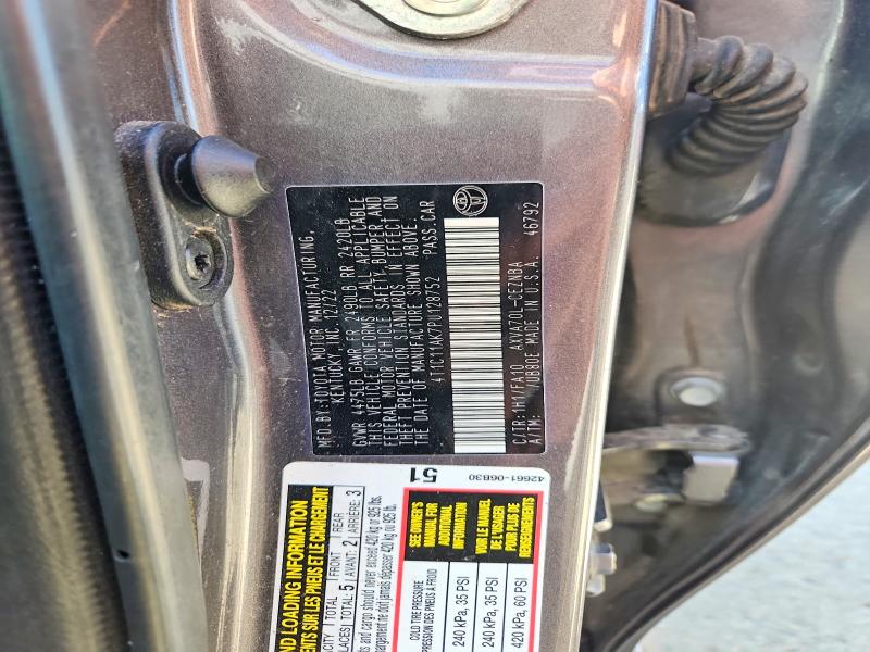 Продажа на аукционе авто 2023 Toyota Camry, vin: 4T1C11AK7PU128752, номер лота: 58661616