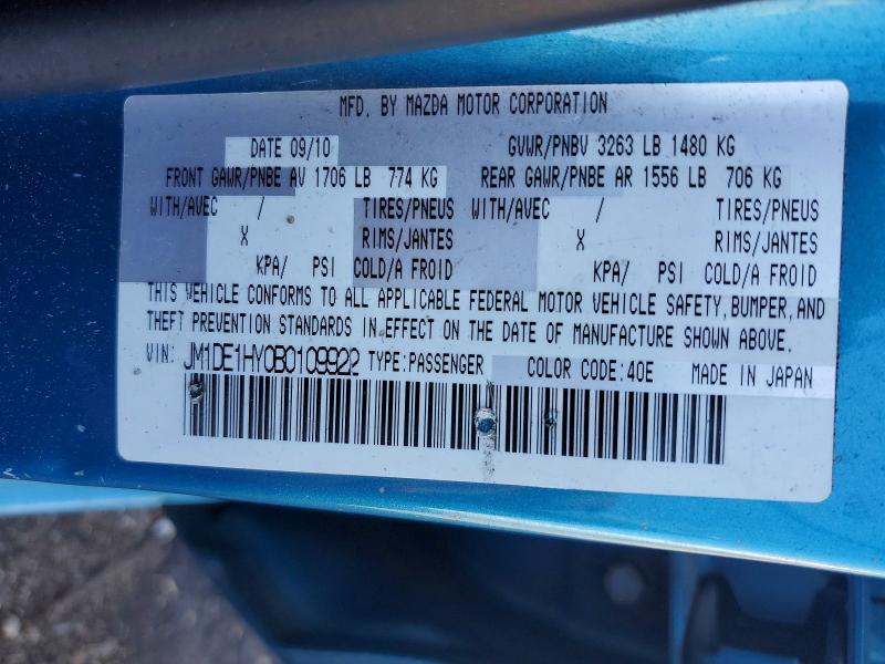 Продаж на аукціоні авто 2011 Mazda Mazda2, vin: JM1DE1HY0B0109922, номер лоту: 63405206