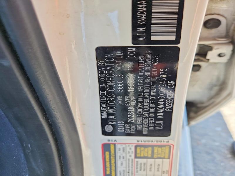 Aukcja sprzedaży 2013 Kia Rio, vin: KNADM4A3XD6245975, numer aukcji: 61525666